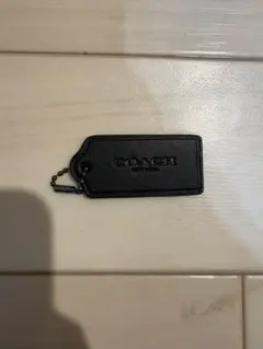 COACH ブラックレザー キーホルダー