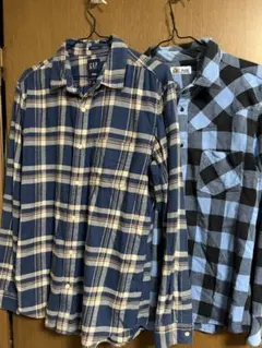 GAP サイズSネルシャツ 長袖& おまけウエスタン風ネルシャツ２枚セット
