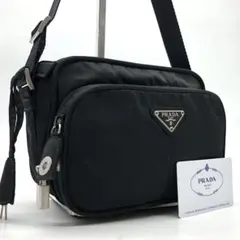✨希少・美品✨プラダ ショルダーバッグ 三角ロゴプレート 南京錠 ナイロン 黒