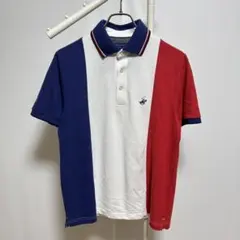 BEVERLY HILLS POLO CLUB配色　ポロシャツ（M）ポニー刺繍のサムネイル
