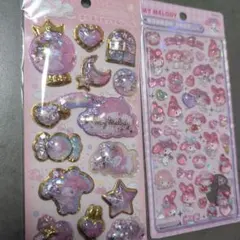 うるうる✯　マイメロ　 ボンボンドロップシール.キラキラカプセルシール 2セット