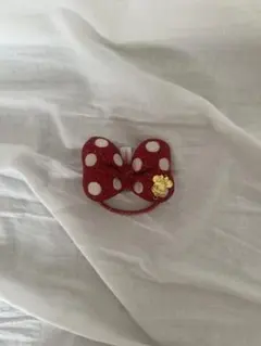 ディズニー　ミニーちゃん　リボン ヘアピン（小）