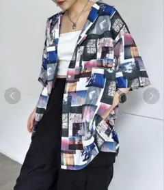 PAGEBOY フォトコラージュ柄ショートスリーブシャツ