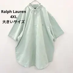 美品✨ラルフローレン 半袖シャツ　オックスフォード ポニー刺繍ロゴ　4XLのサムネイル