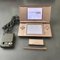 【動作確認済】Nintendo DS Lite メタリックロゼ本体　充電器付き