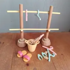 シルバニアファミリー 洗濯物干しセット　ジャンク欠品あり　ものほし