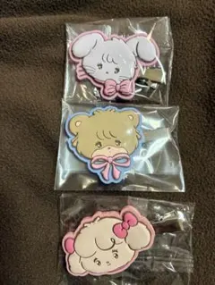 mikko　ぷっくりラバーヘアクリップ3個セット