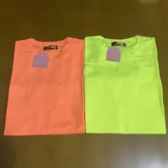 ショート丈　蛍光Tシャツ2枚セット