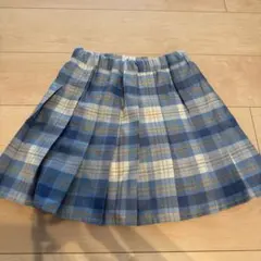 アーバンチェリー　チェックプリーツスカパン　140cm ブルーのサムネイル