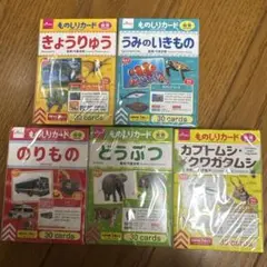 ダイソー　ものしりカード　のりもの　どうぶつ　カブトムシ　うみのいきもの　恐竜