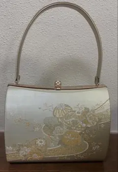 金色 花柄刺繍 和装用バッグ