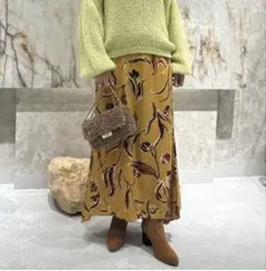 ヤマダヤ福袋2026新品　ample ロングスカートヴィンテージフラワー日本製