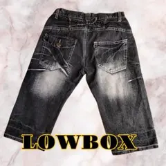 LOWBOX ブラック デニムハーフパンツのサムネイル