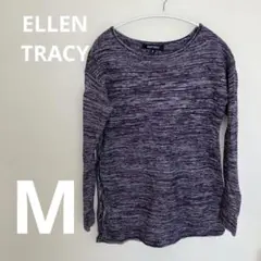 ELLEN TRACY ボルドー・アイボリー【M】長袖