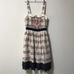 axes femme 花柄 ワンピース レース 編み上げ サイズM