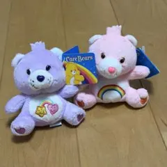 ケアベア ぬいぐるみセット 紫 ピンク