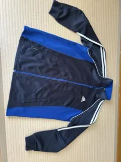 adidas ジャージ 黒/青 ストライプ