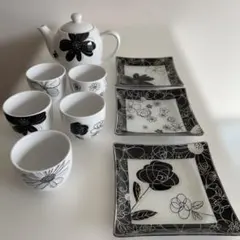 renoma花柄ティーセット（ティーポット・カップ・プレート）9点セット