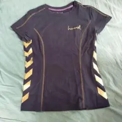hummel 半袖Tシャツ ブラック ゴールドのサムネイル
