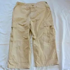 米軍 カーゴパンツ カーキ 7分丈改造 ボタンフライ 難あり 隠れミリタリーのサムネイル