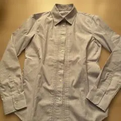 ユニクロ　ストライプ長袖シャツ Sサイズ