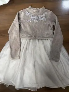 anys FAM ベージュ リボンドレス 120