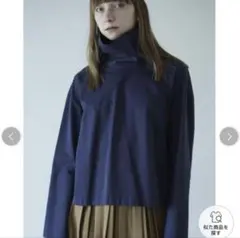 CLANE ROLL NECK WIDE SHIRT ネイビーのサムネイル
