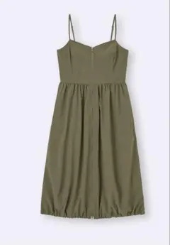 フロントジップアップバブルヘムロングワンピース