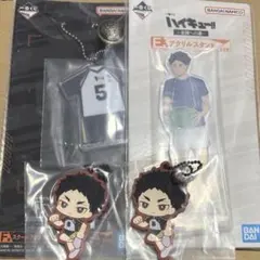 バラ売不可 ハイキュー 一番くじ スクールアイコンボタン付アクリルチャーム 赤葦