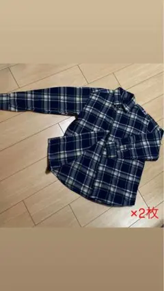 ユニクロ フランネルチェックシャツ（レギュラーカラー・長袖） 2枚