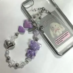 ♡ハンドメイド　ビーズストラップ