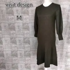 ヴィジットデザイン 【M】 トップス ロングワンピース シンプル 無地 大人