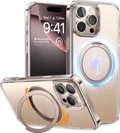 TORRAS iPhone 16ProMax用ケース 多機能360度回転スタンド