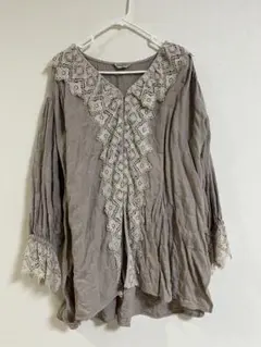 サマンサモスモス　SM2 レース　チュニック　羽織り長袖シャツ