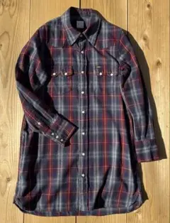 ◆ Lee フランネル素材　ウェスタンシャツワンピース　アクアガール別注　リー