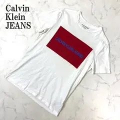 カルバンクラインジーンズ 半袖Tシャツ 白 コットン100％ XS C6164のサムネイル