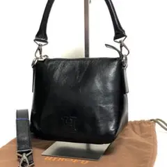 ✨極美品✨HIROFU ヒロフ 2way ショルダーバッグ レザー 黒 斜め掛け