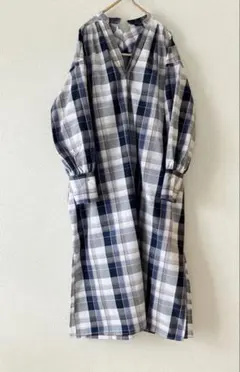 アーバンリサーチロッソ　ROSSO 先染めチェックワンピース