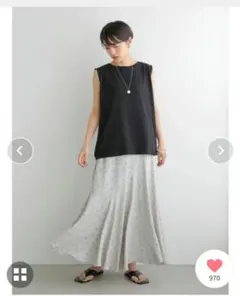 アメリカンホリック切り替えフレアロングスカート