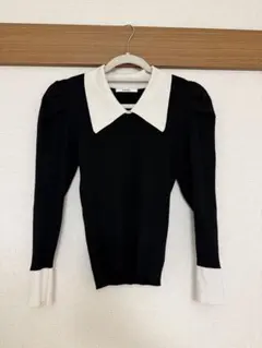 SNIDEL コントラストカラー ニット