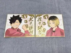 ハイキュー ビジュアル色紙コレクション4 黒尾鉄朗 孤爪研磨