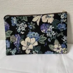 ハンドメイド　花柄　ポーチ