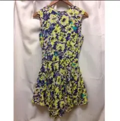 H&M フラワープリント フィッシュテールワンピース