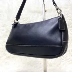 OLD COACH one shoulder bag leather black