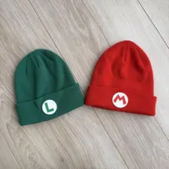 USJ マリオ　ルイージ　ニット帽　セット
