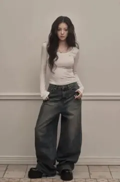 KHAKIPOINT Record Straight Denim blue M - メルカリ