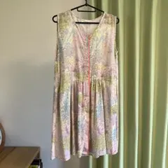 AS KNOW AS PINKY ノースリーブ チュニック 花柄のサムネイル