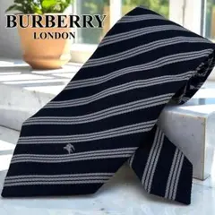 バーバリー/シルクネクタイ/フォーマル/馬上の騎士/ストライプ/ビジネス