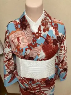 レディース 浴衣単品のみ　撫松庵　太鼓橋　ばち衿のサムネイル