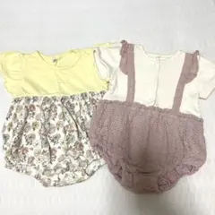 ロンパース 半袖80cm 2枚セット 女の子
